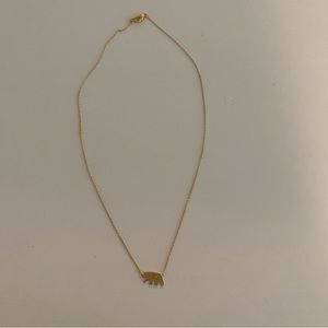gold bear necklace